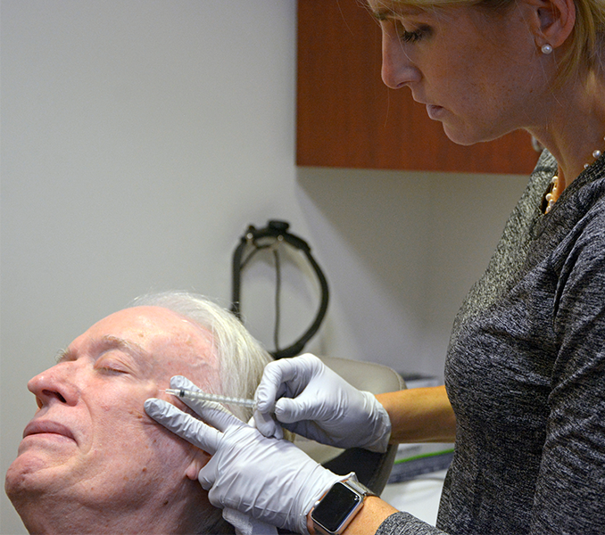 Facial Nerve Center patient receiving a Botox injection