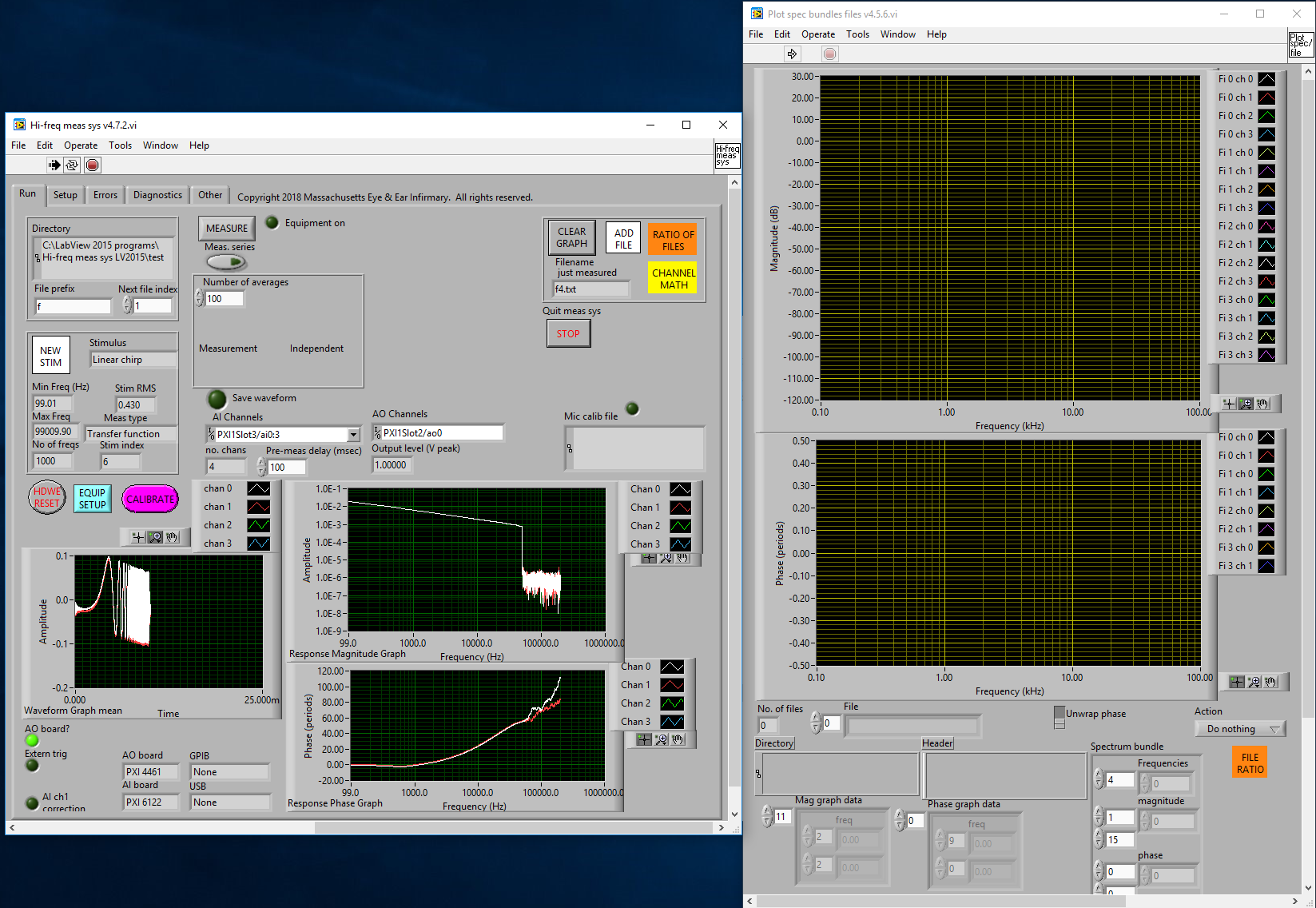 EPL Hi-Freq Meas System running