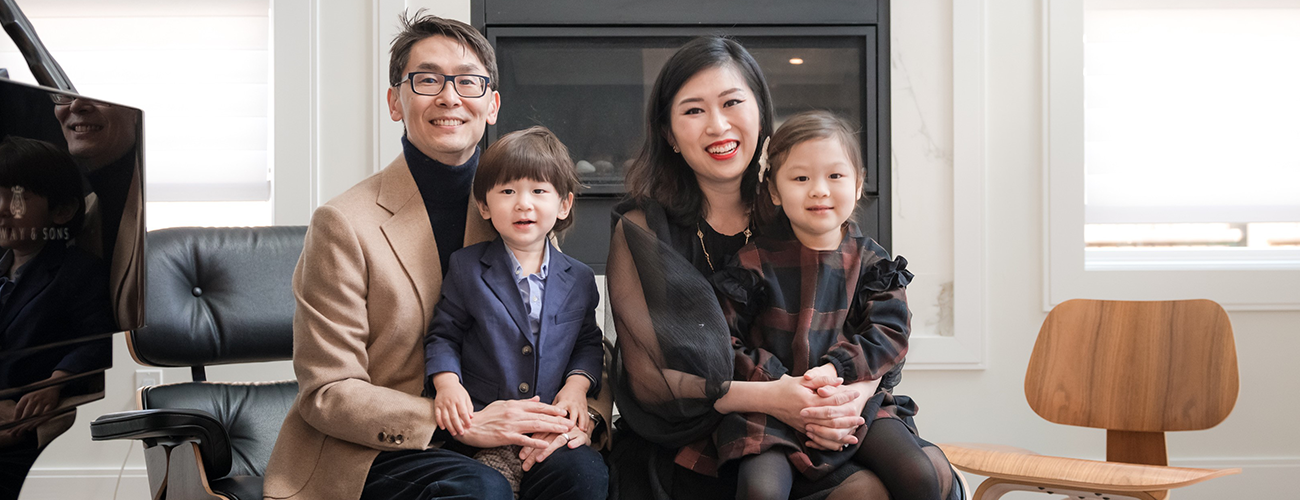 Drs. Leo Kim, MD, PhD and Nahyoung Grace Lee with family