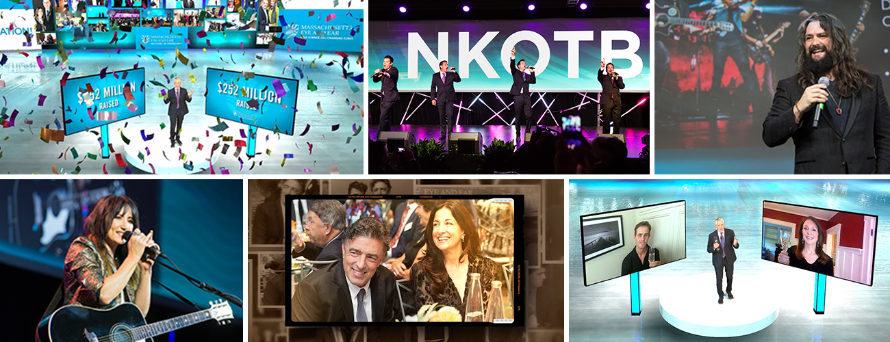 collage of the highlights from Mass Eye and Ear Sense-ation gala